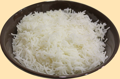 a cooked bowl of rice