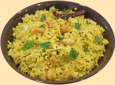 a dish of delicious lemon rice