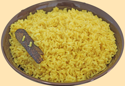 a cooked bowl of rice